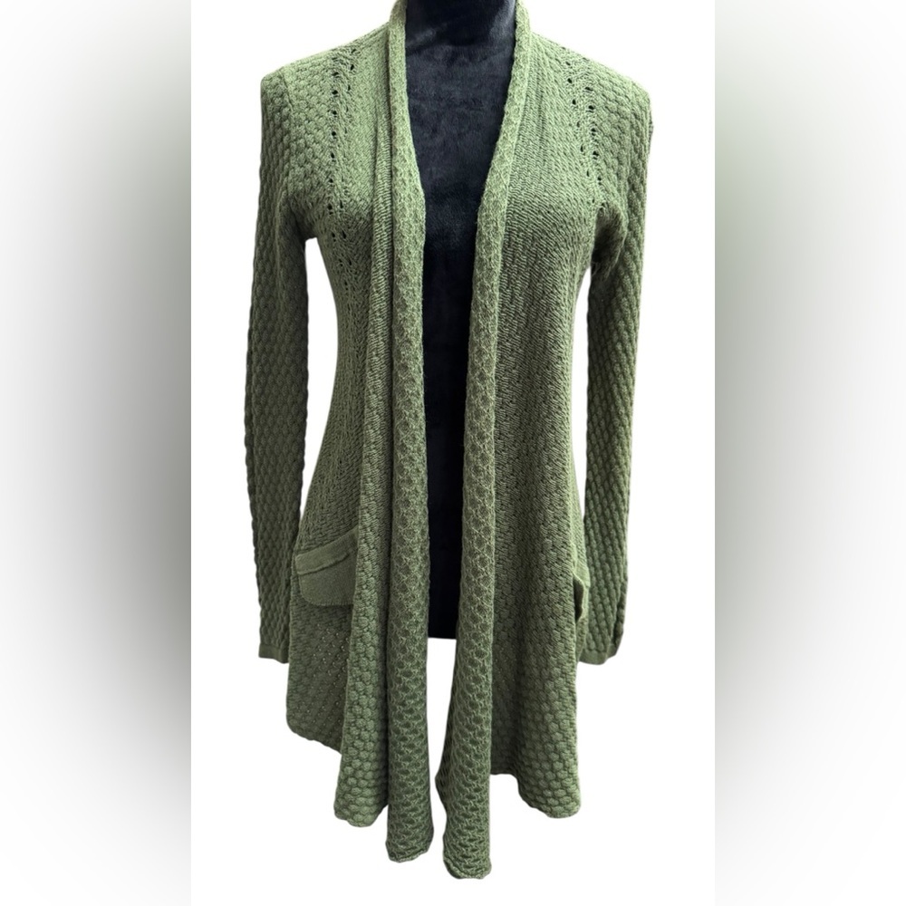 Monoreno open-front linen blend cardigan knit Size Small​